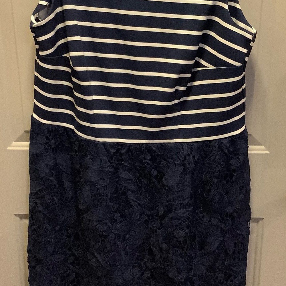 Blue sleeveless dress